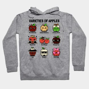 Varieties of apples - Funny apple types Hoodie